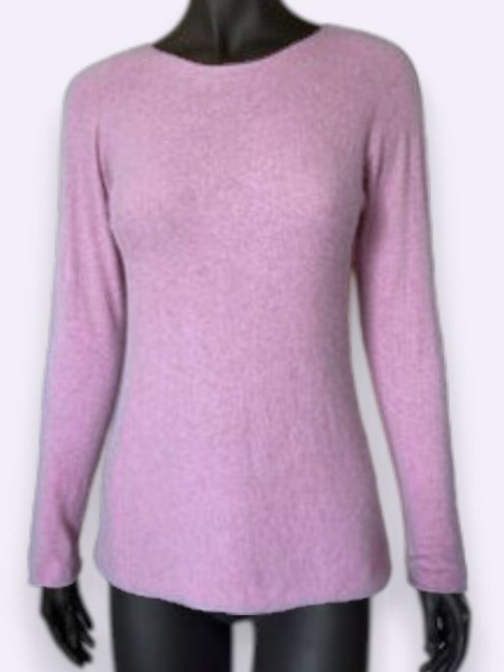 Bartolini knitted long sleeve crewneck sweater pink women's size L